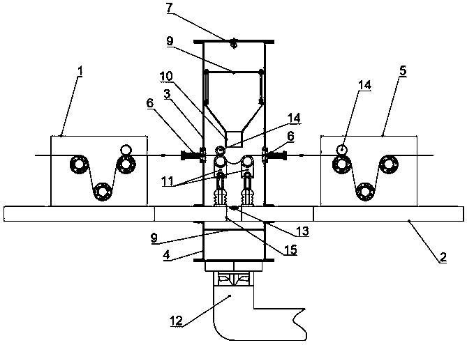 Fiber tow treatment device and method