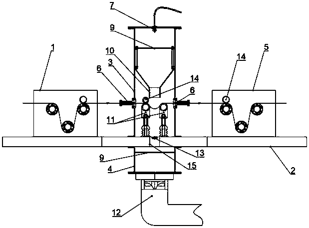 Fiber tow treatment device and method