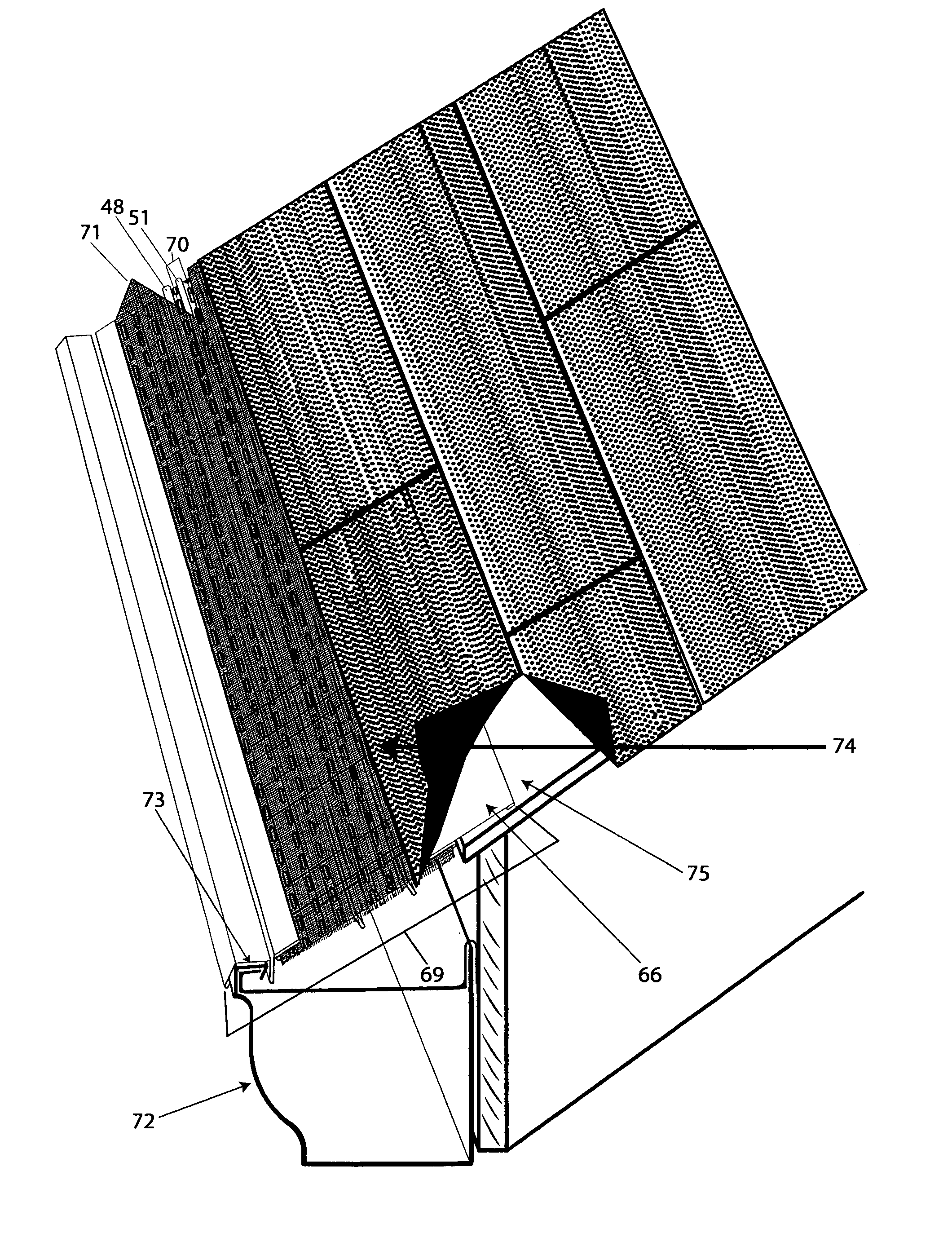 Self cleaning shield