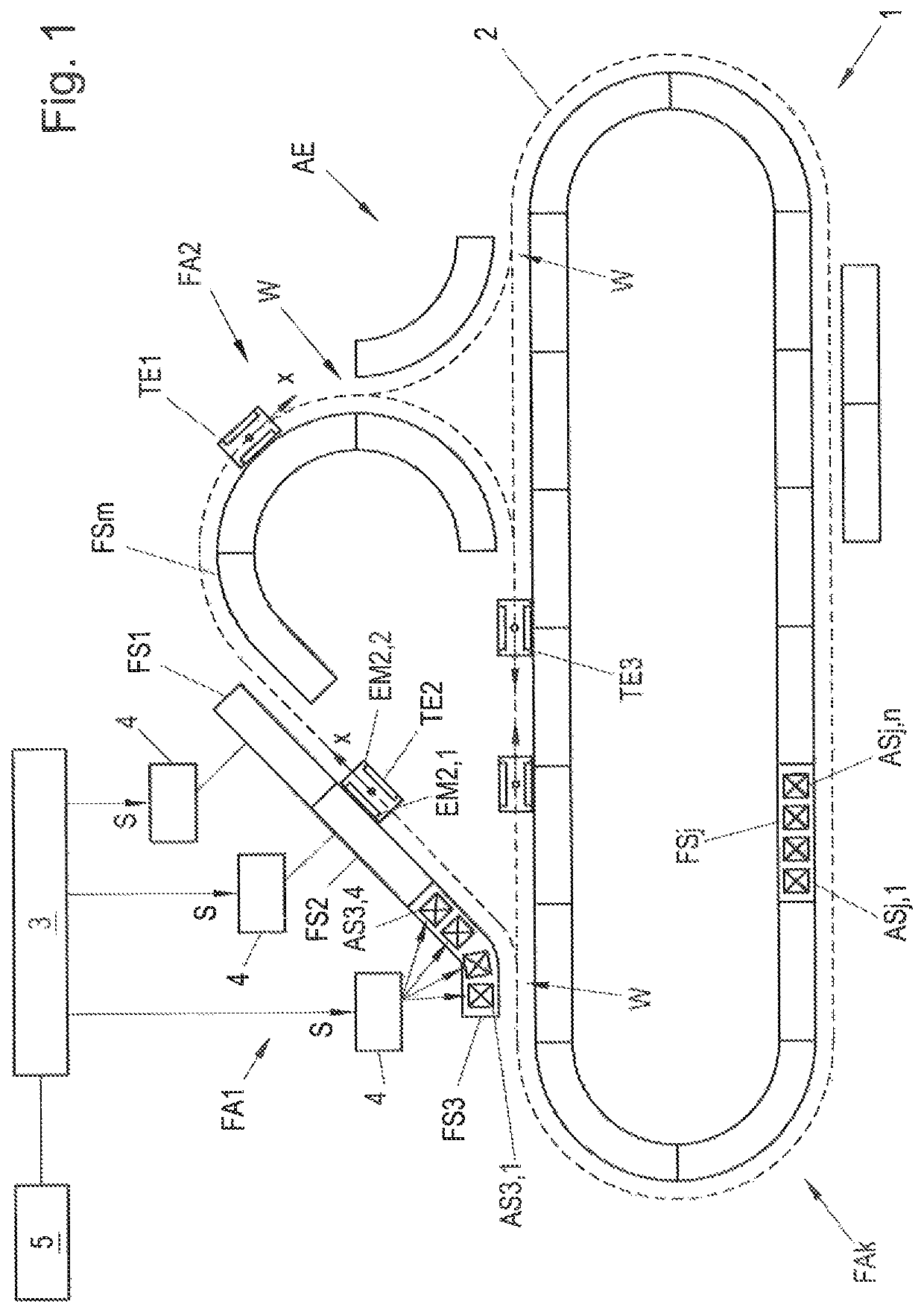 Method for operating a long stator linear motor with switch