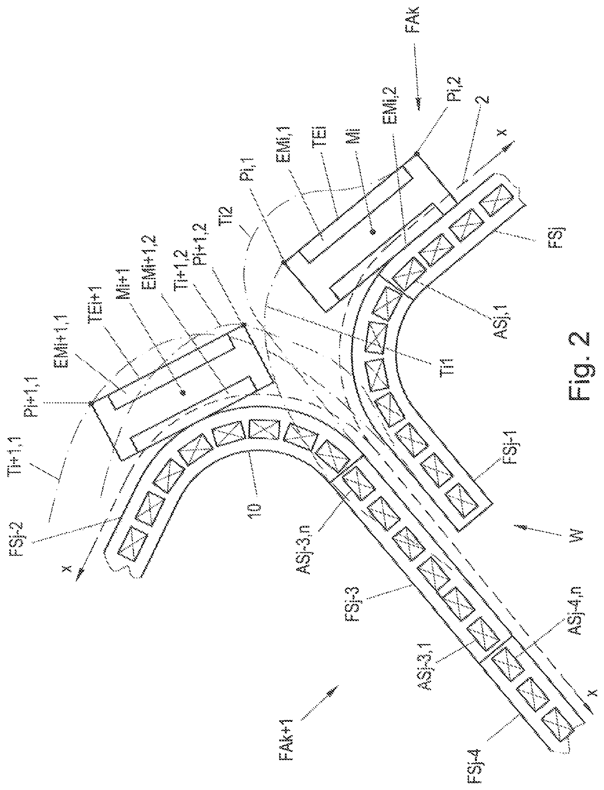 Method for operating a long stator linear motor with switch