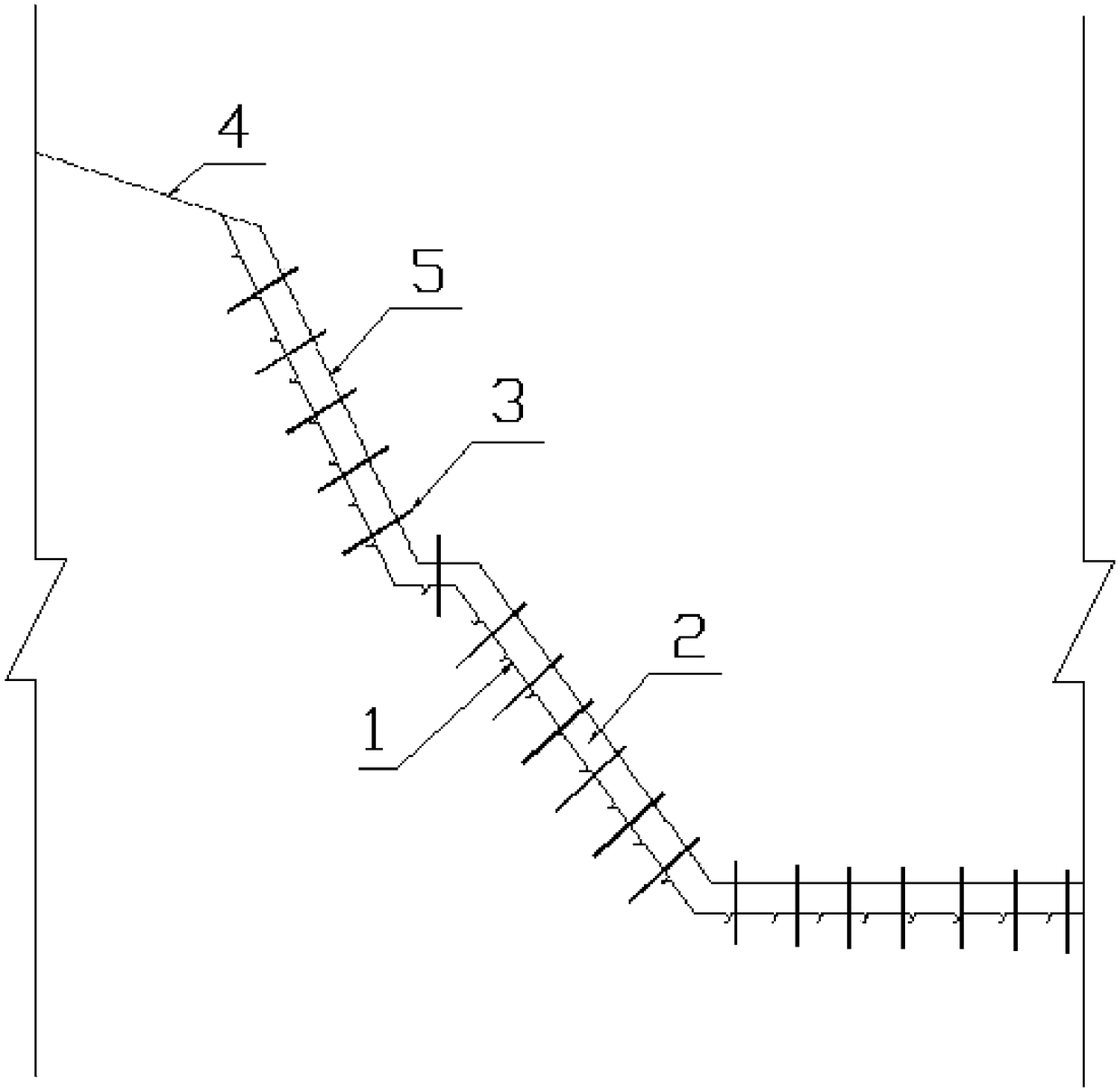 Method for controlling slope excavation rock mass unloading and relaxation