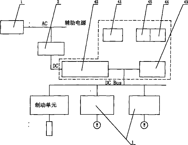 Hybrid power tyre crane energy-saving system