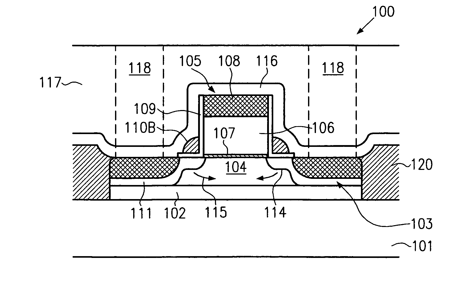 Technique for controlling mechanical stress in a channel region by spacer removal