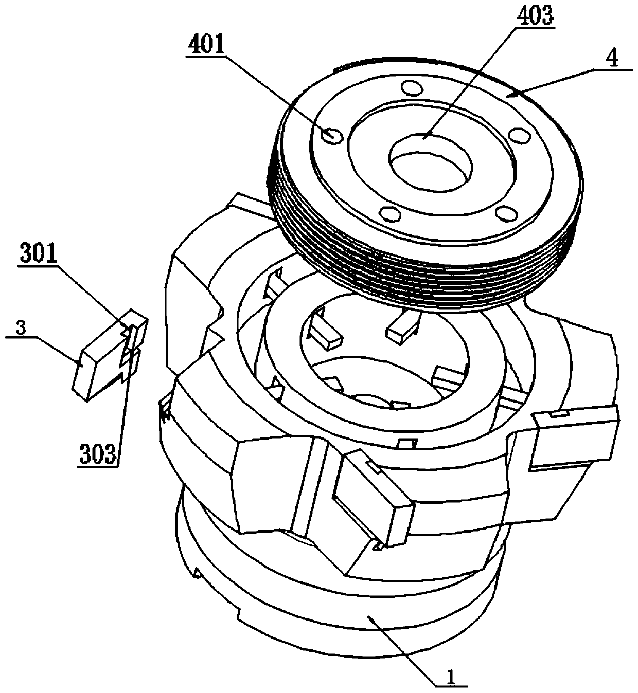 Numerical control machine tool rotary cutter disc with cutter heads being replaced conveniently