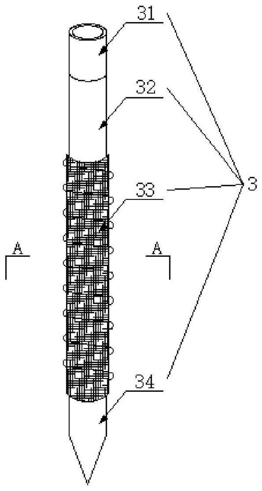 Construction method for underwater well point dewatering reinforcement pile forming