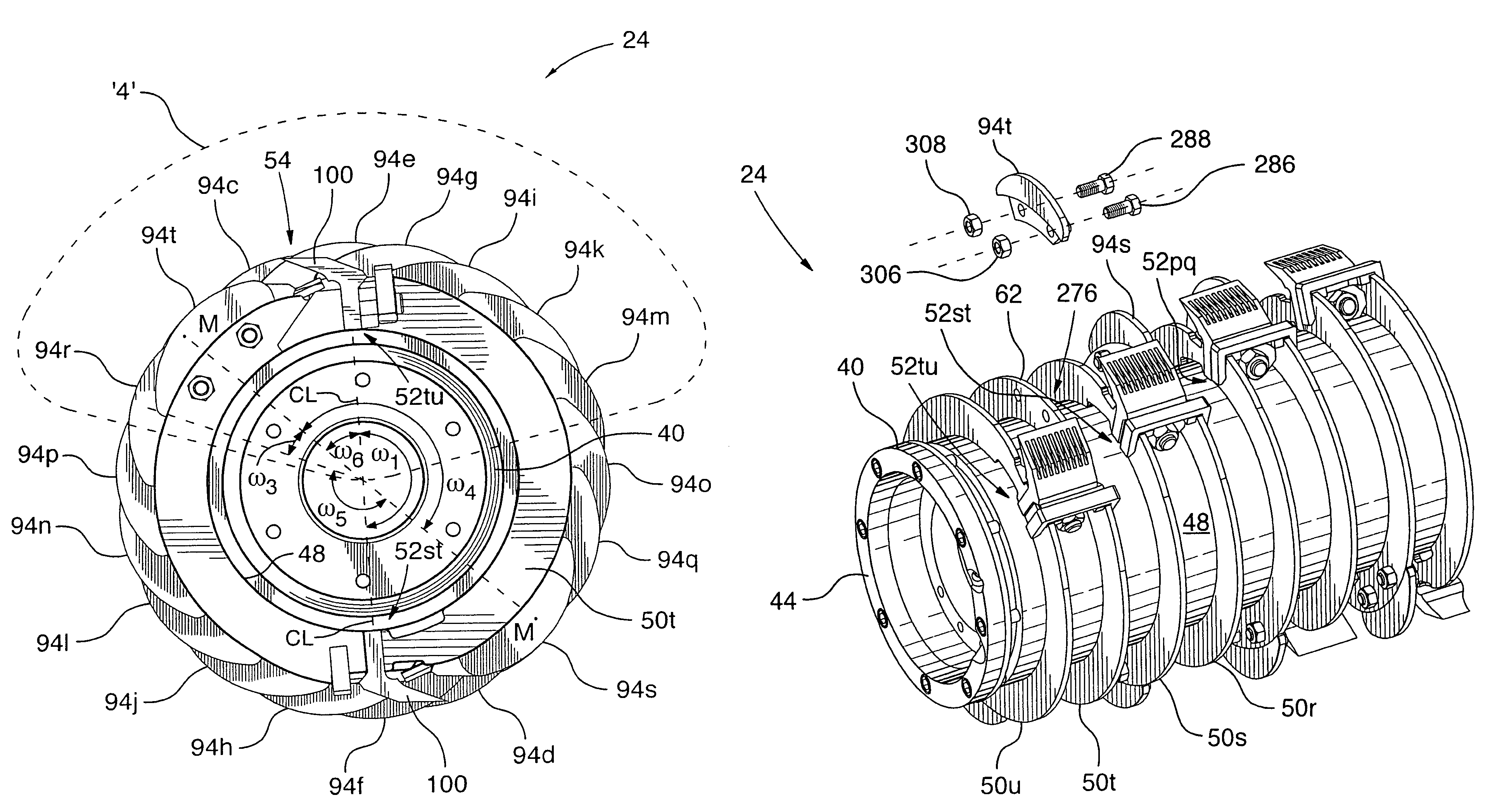 Protective guard members for cutting tooth assemblies mounted on a brush cutting head