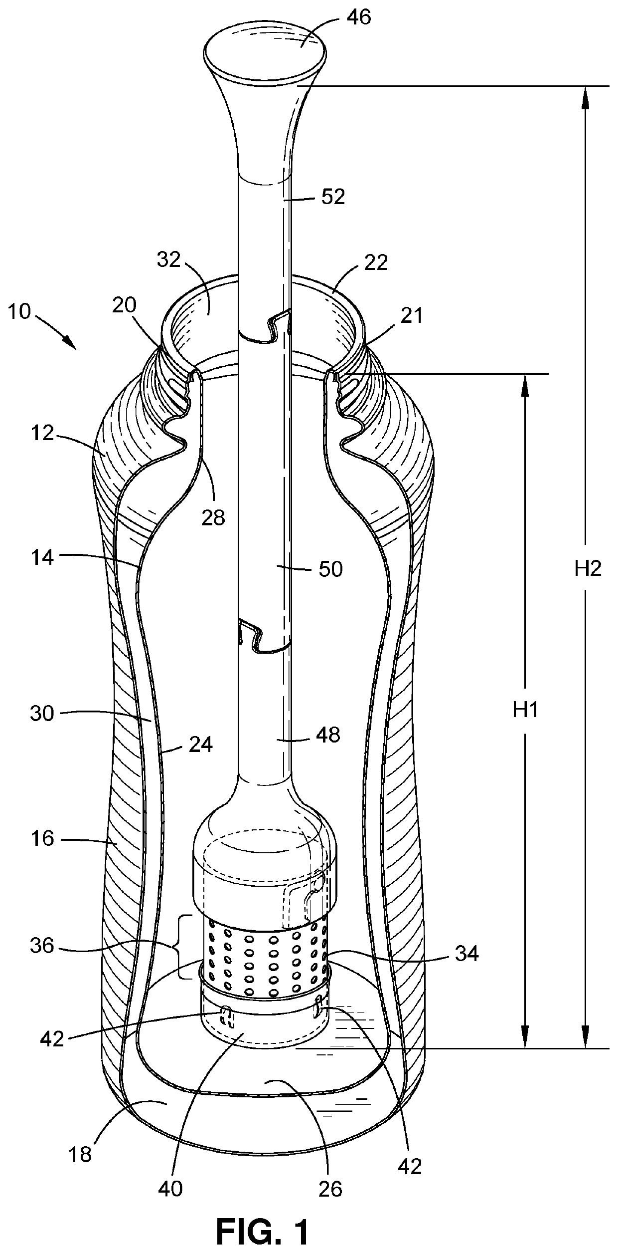 Fluid container diffuser tool and method