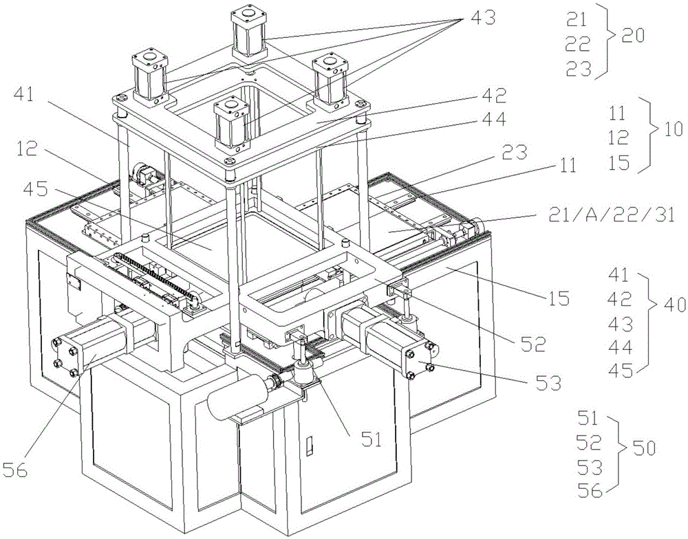 Bidirectional sample conveying component and two-dimensional rock sample seepage test device applying same