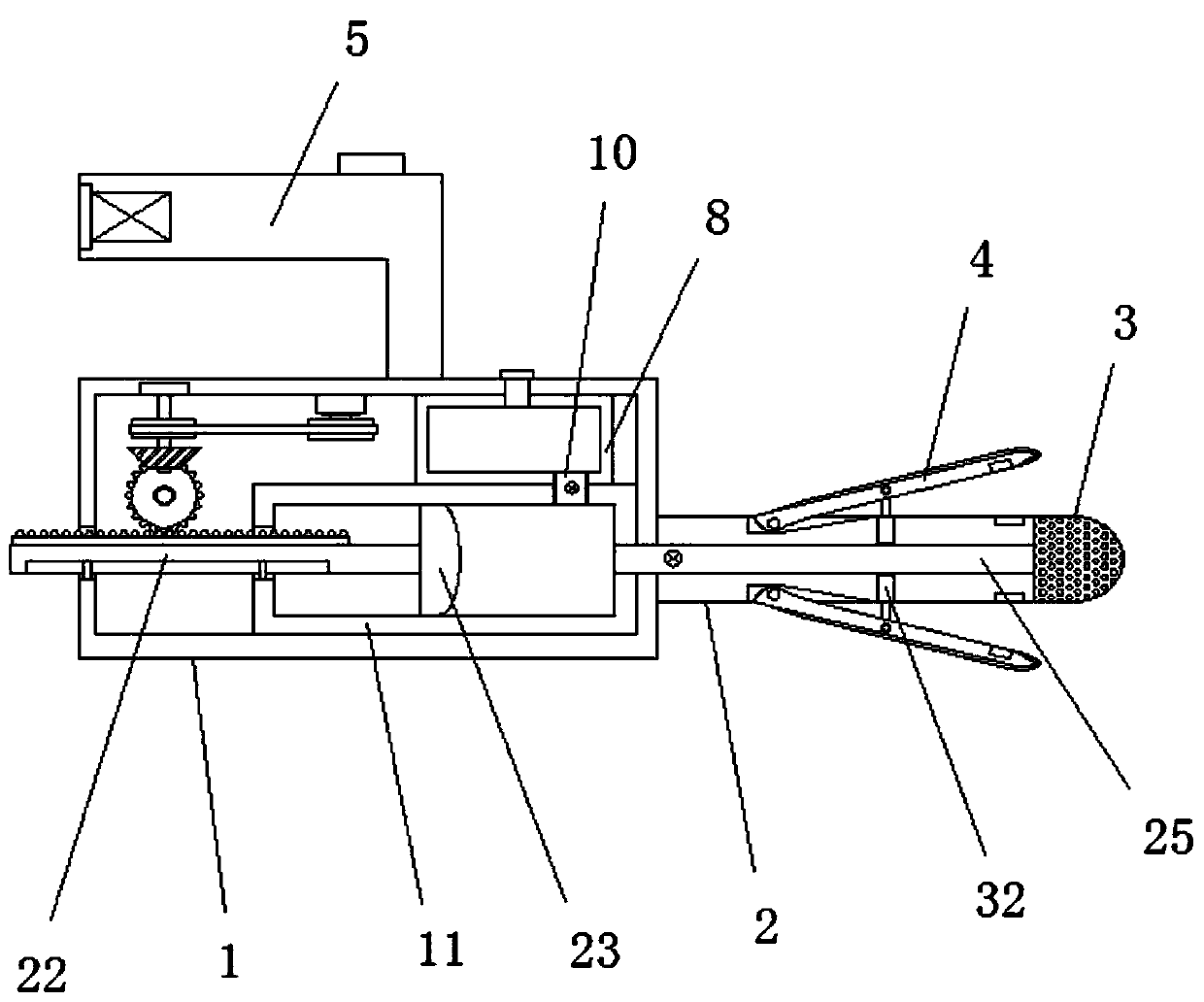 Clinical injection type medicine applying device for obstetrics and gynecology department