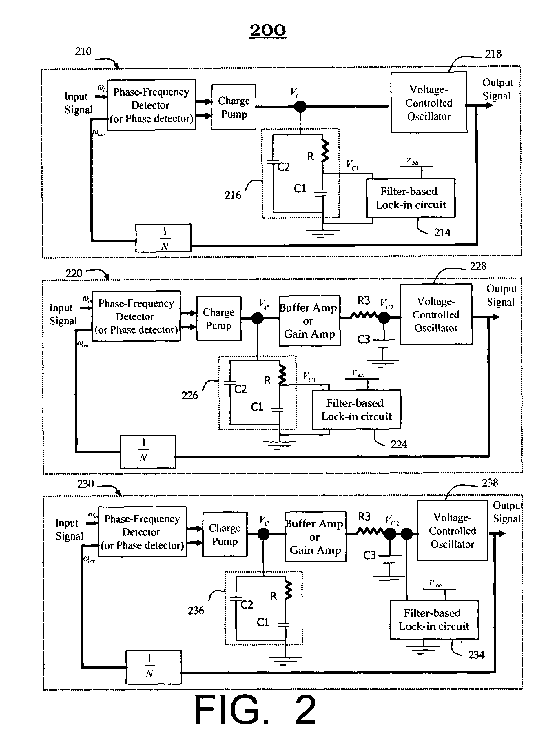 Filter-based lock-in circuits for PLL and fast system startup