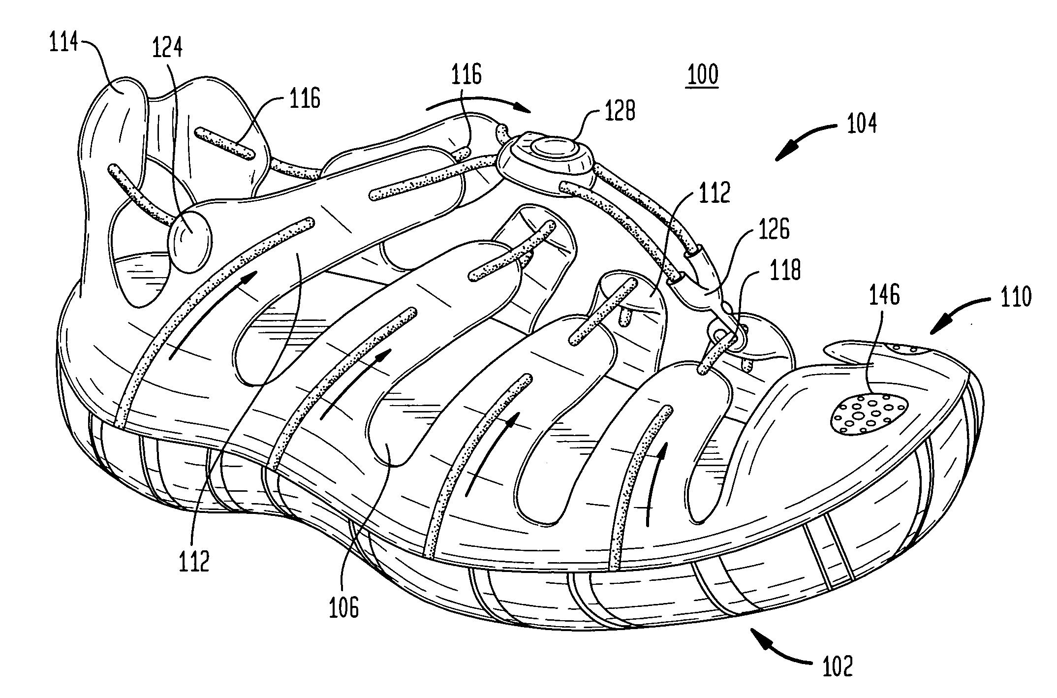 Shoe with lacing