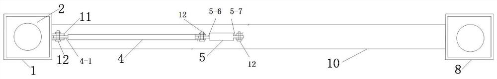 Rod type hydraulic linkage mechanism suitable for resisting progressive collapse of steel-concrete combined structure