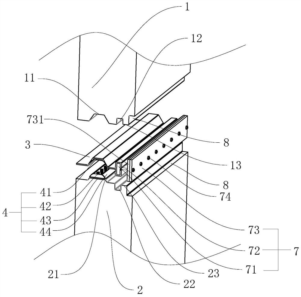 Fabricated building sealing waterproof construction system