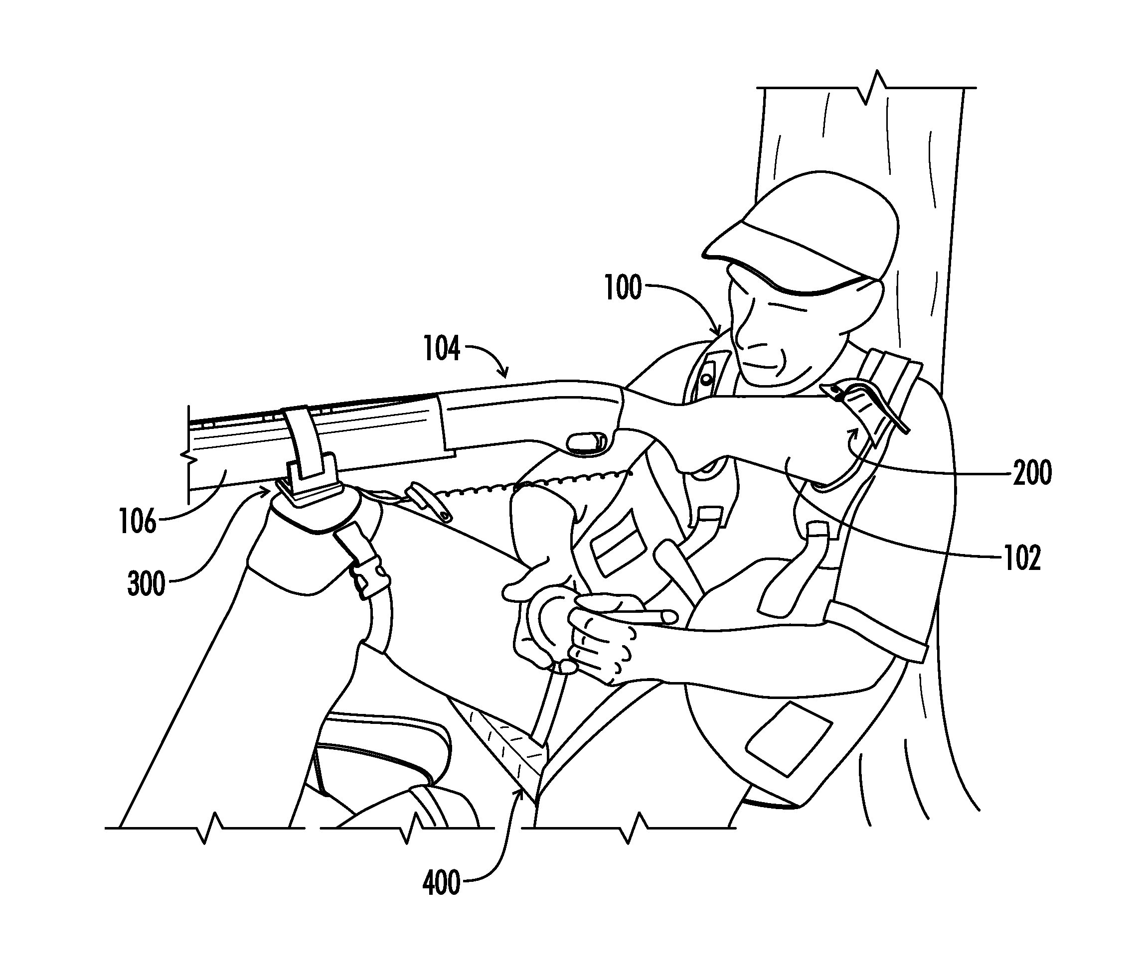 Gun stock retainer, inclined seat pad, and knee mountable gun rest for a shooting garment