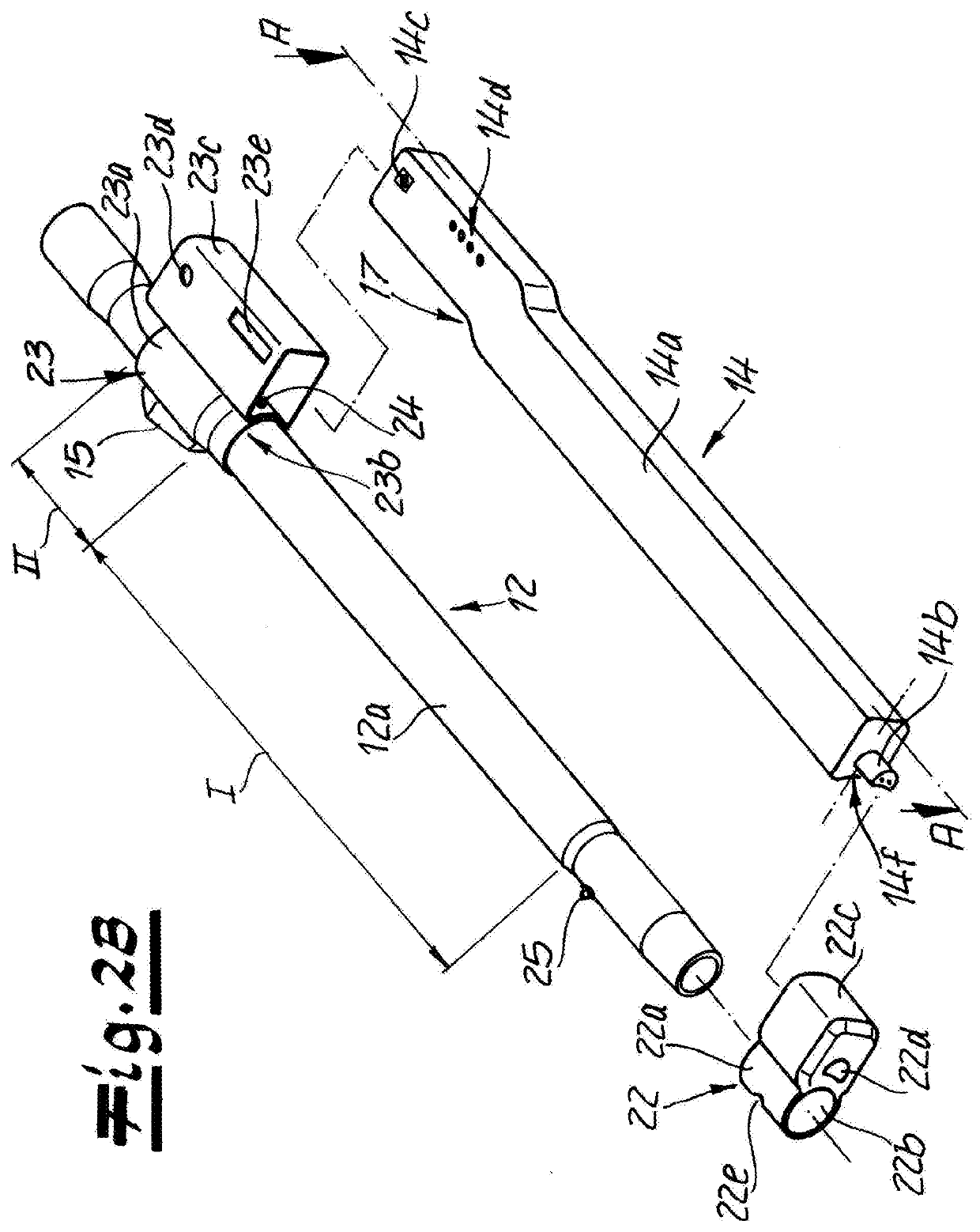 Canister vacuum cleaner with battery-powered floor nozzle