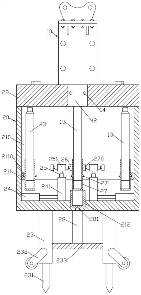 A storage device for self-rotating replacement of drill rods of breakers