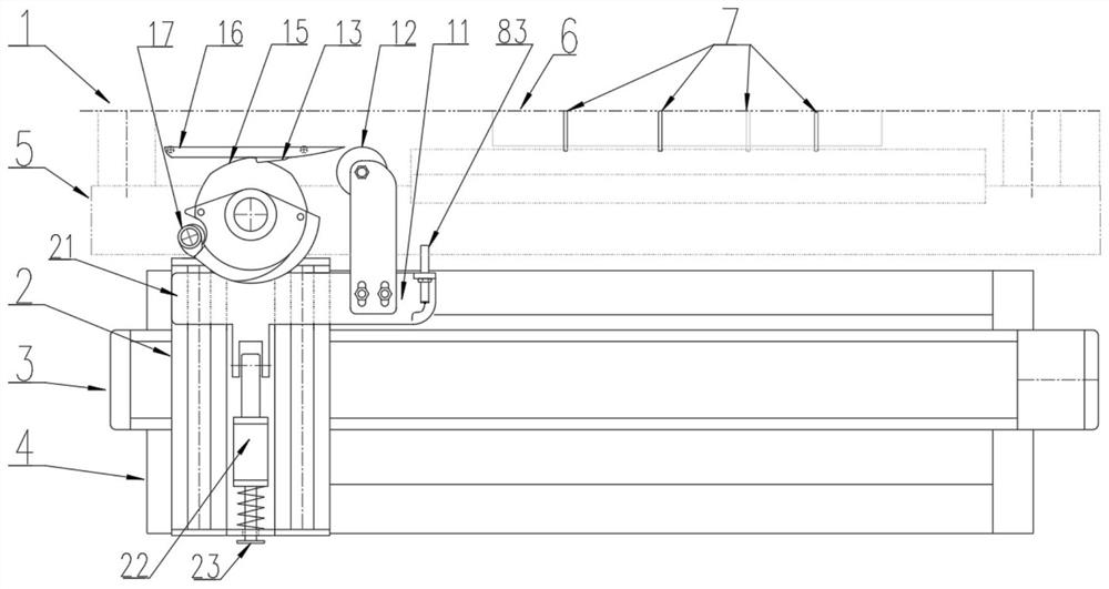 Tobacco sheet box bandage shearing device