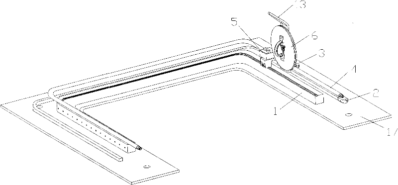 A device for distributing double-sided adhesive tape on frame bars