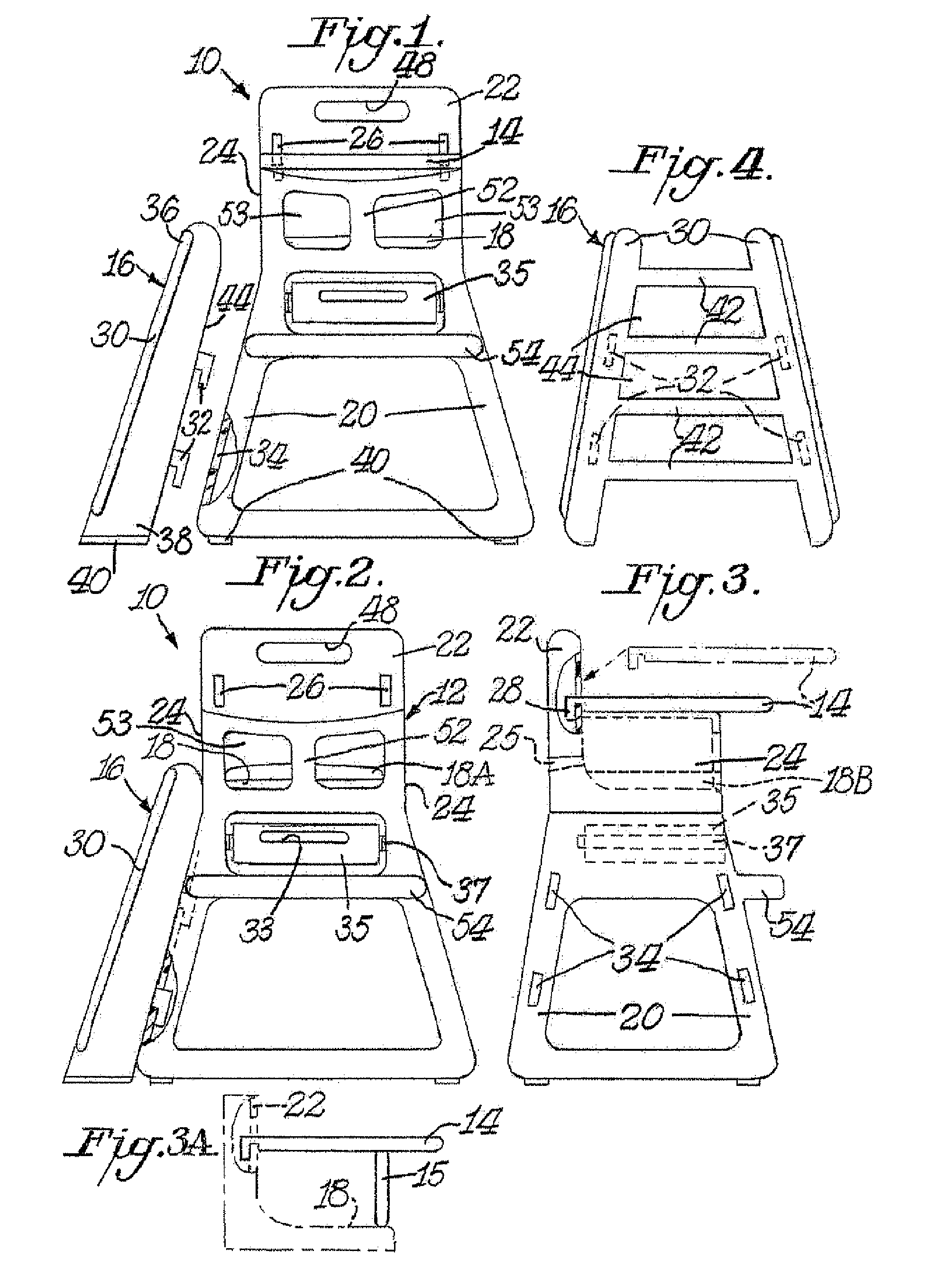 Child's highchair with access attachment