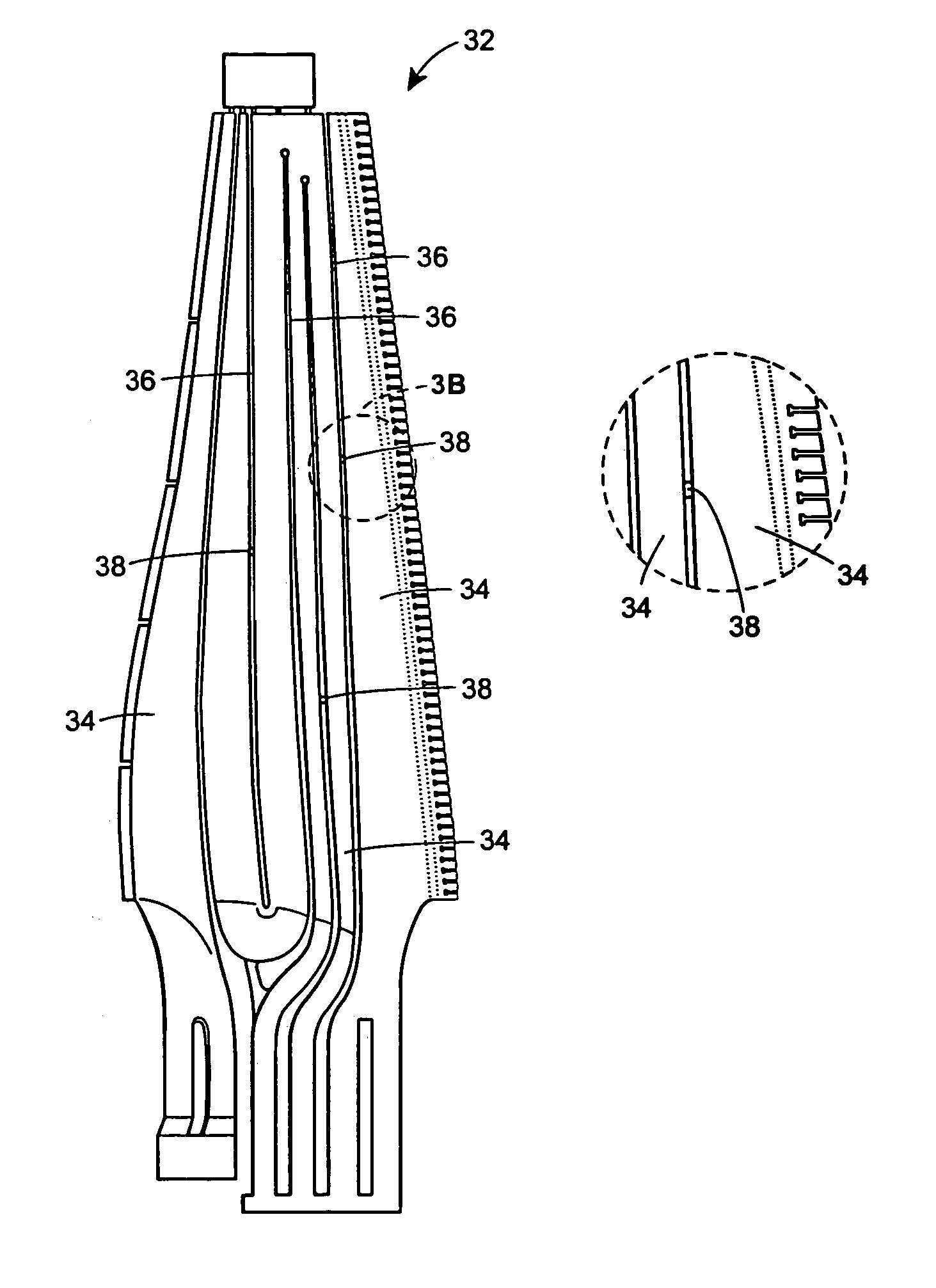 Apparatus and method for reducing operating stress in a turbine blade and the like