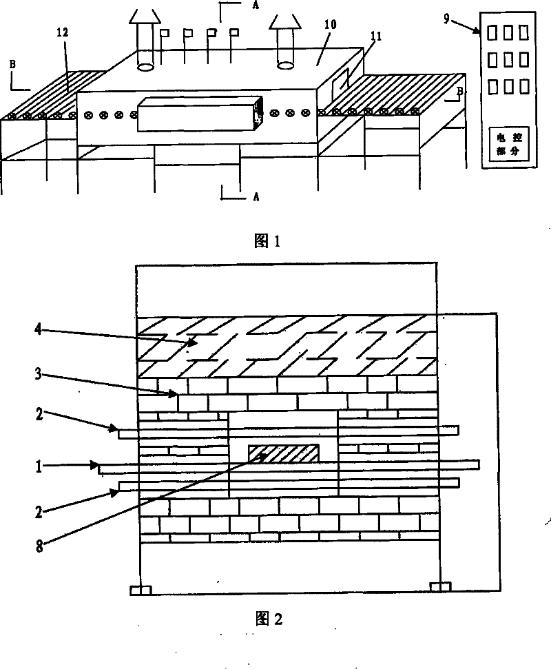 Calcination equipment for producing photocatalyst material