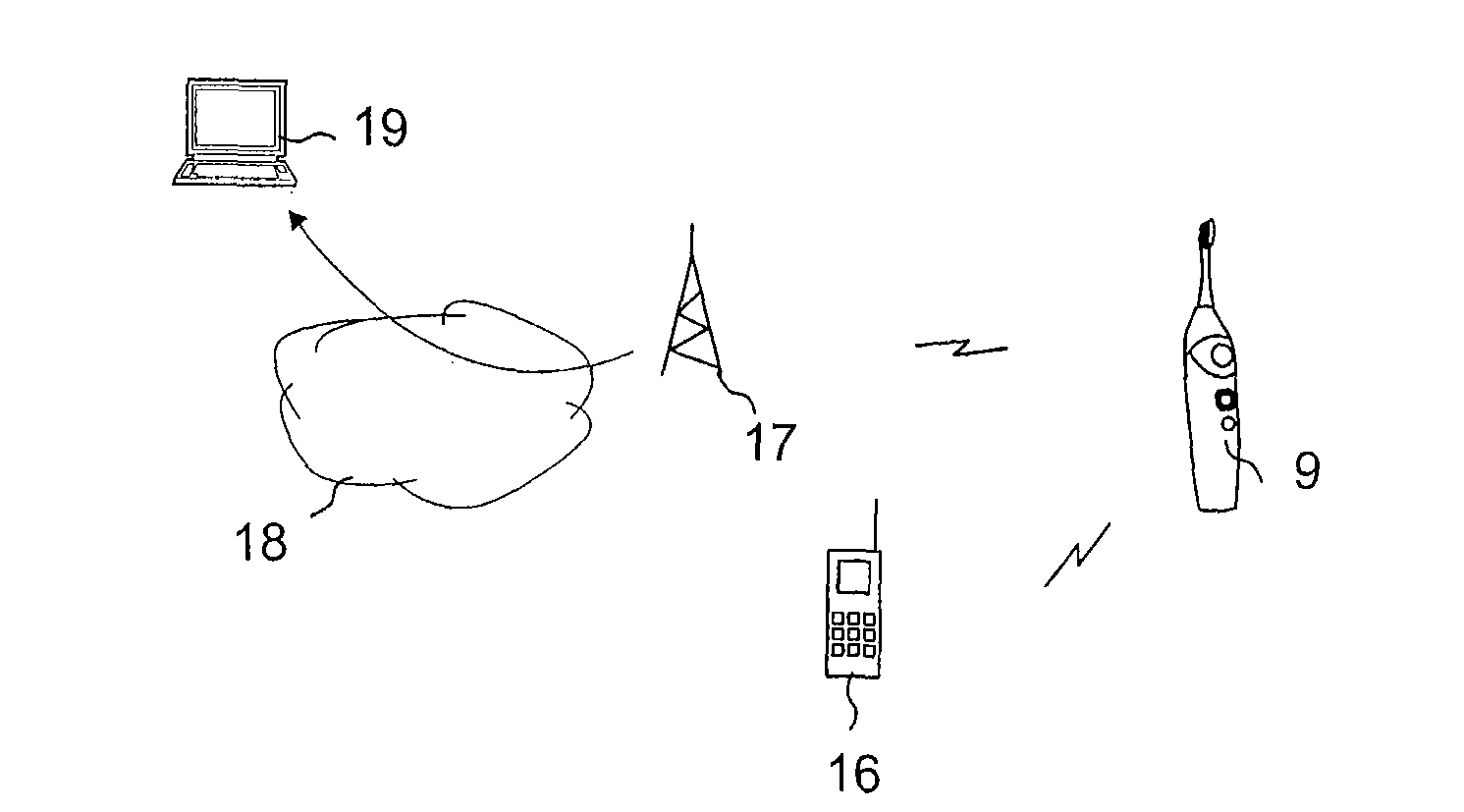 Intelligent toothbrush monitoring device