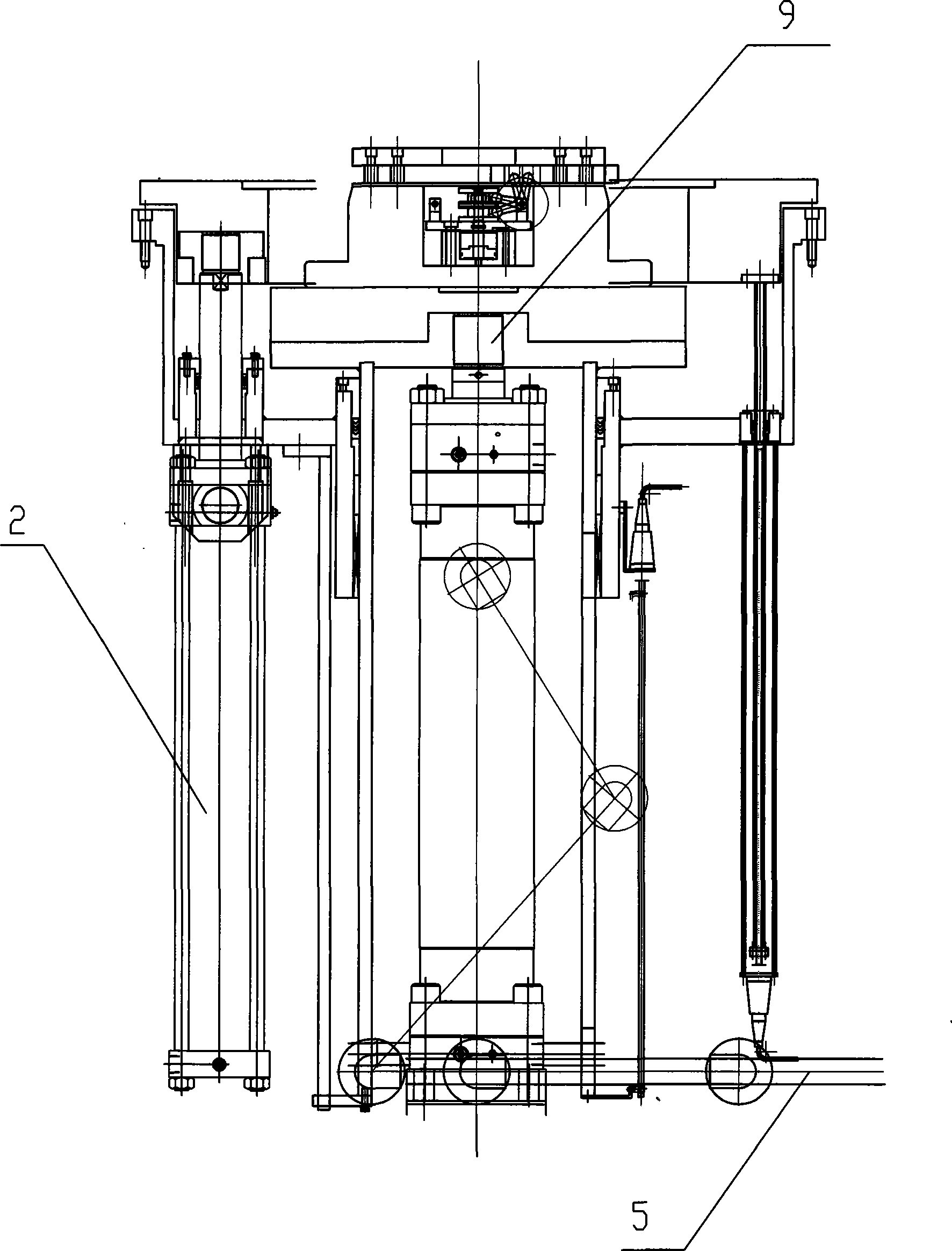 Fixed beam type tyres forming vulcanizer