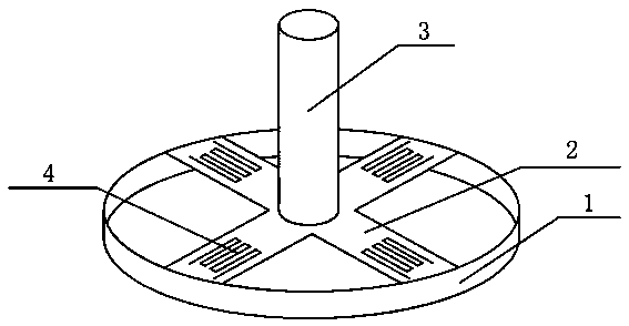 Strain-type wind direction sensor