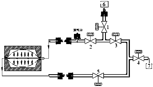 A simple air intake device and air intake method for superplastic forming/diffusion connection