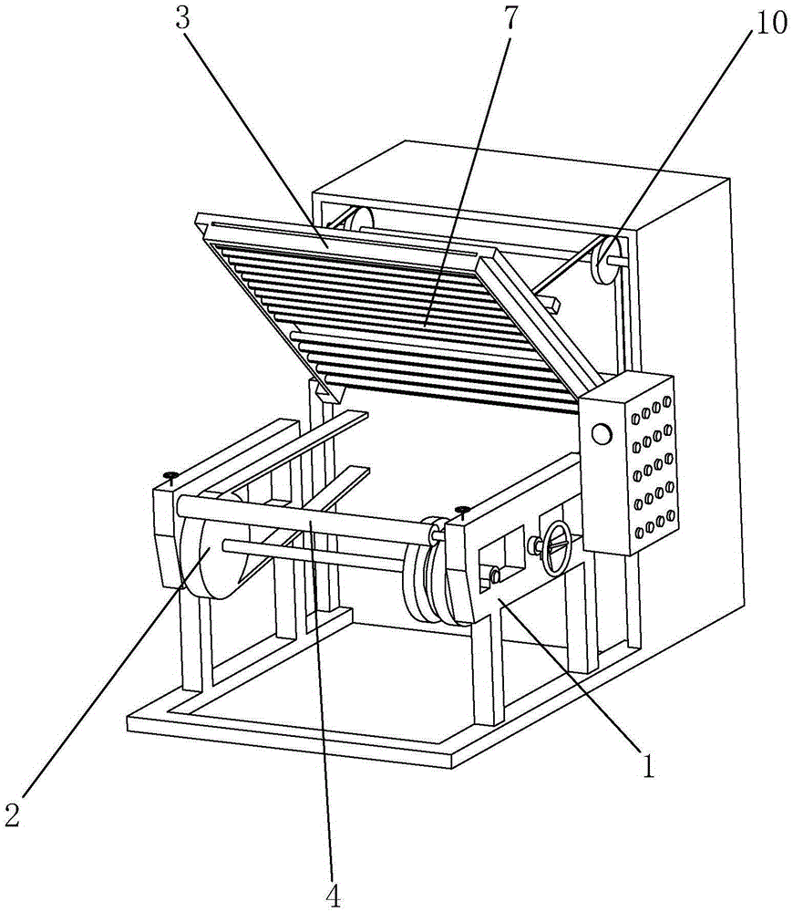 Preheating box for leather embossing machine