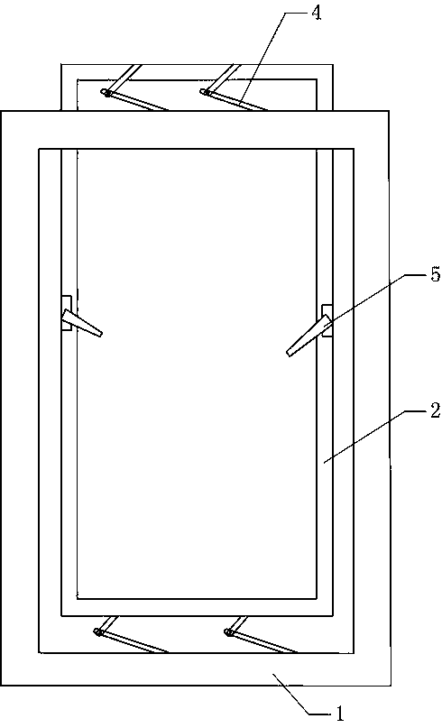 Outswinging casement window capable of moving horizontally