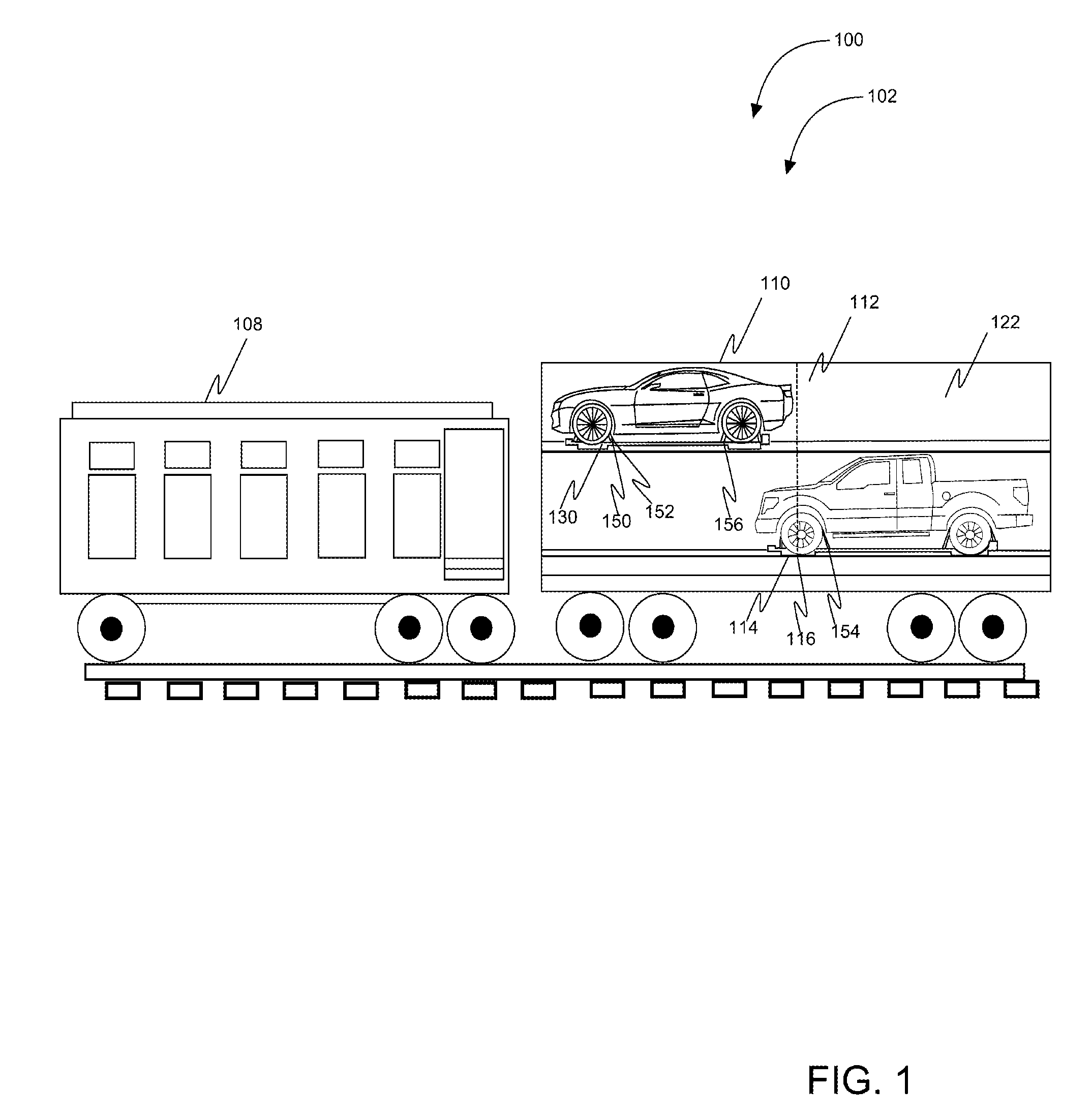 Railcars for personal vehicles systems