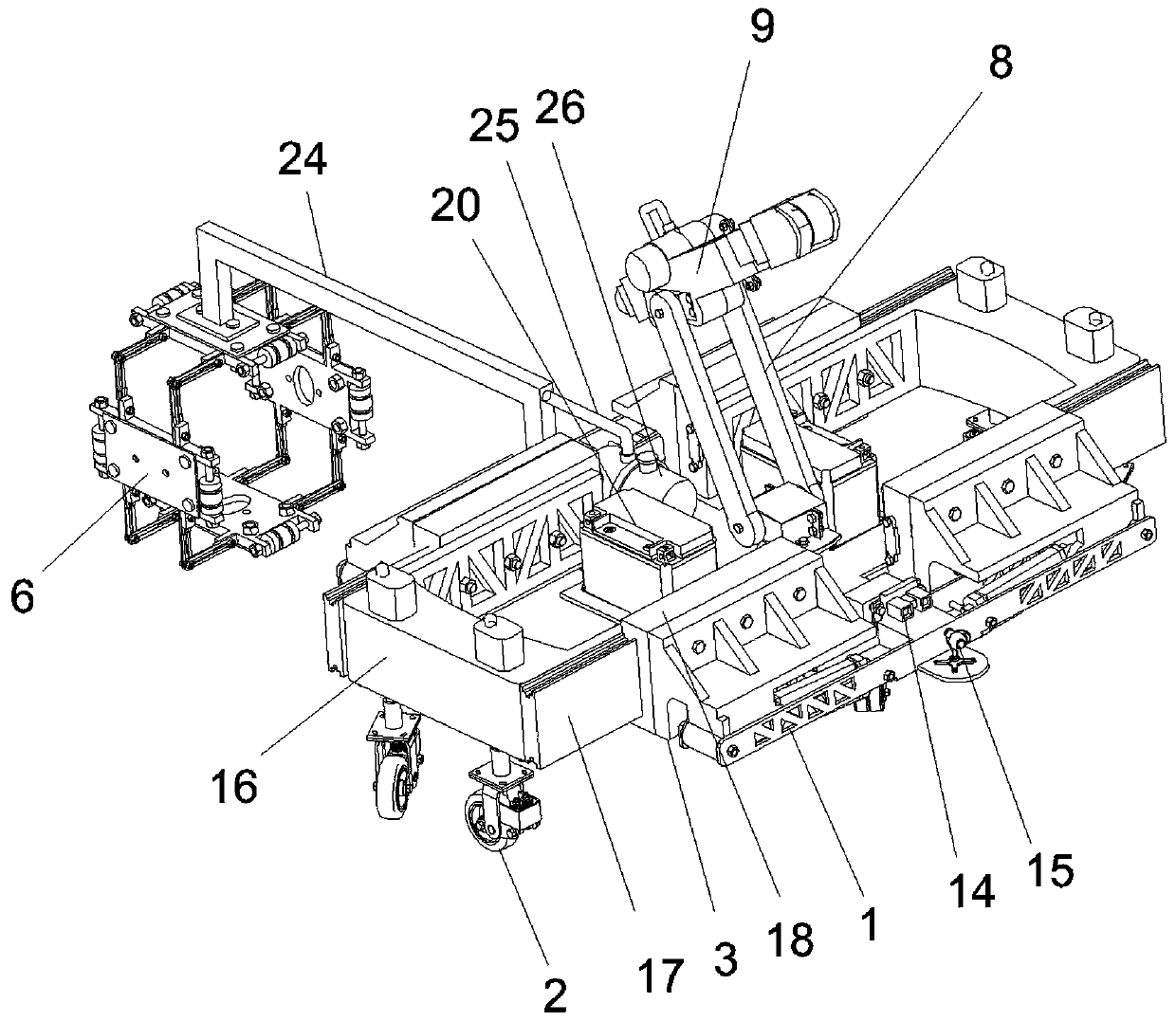 Climbing robot capable of automatically detecting and maintaining