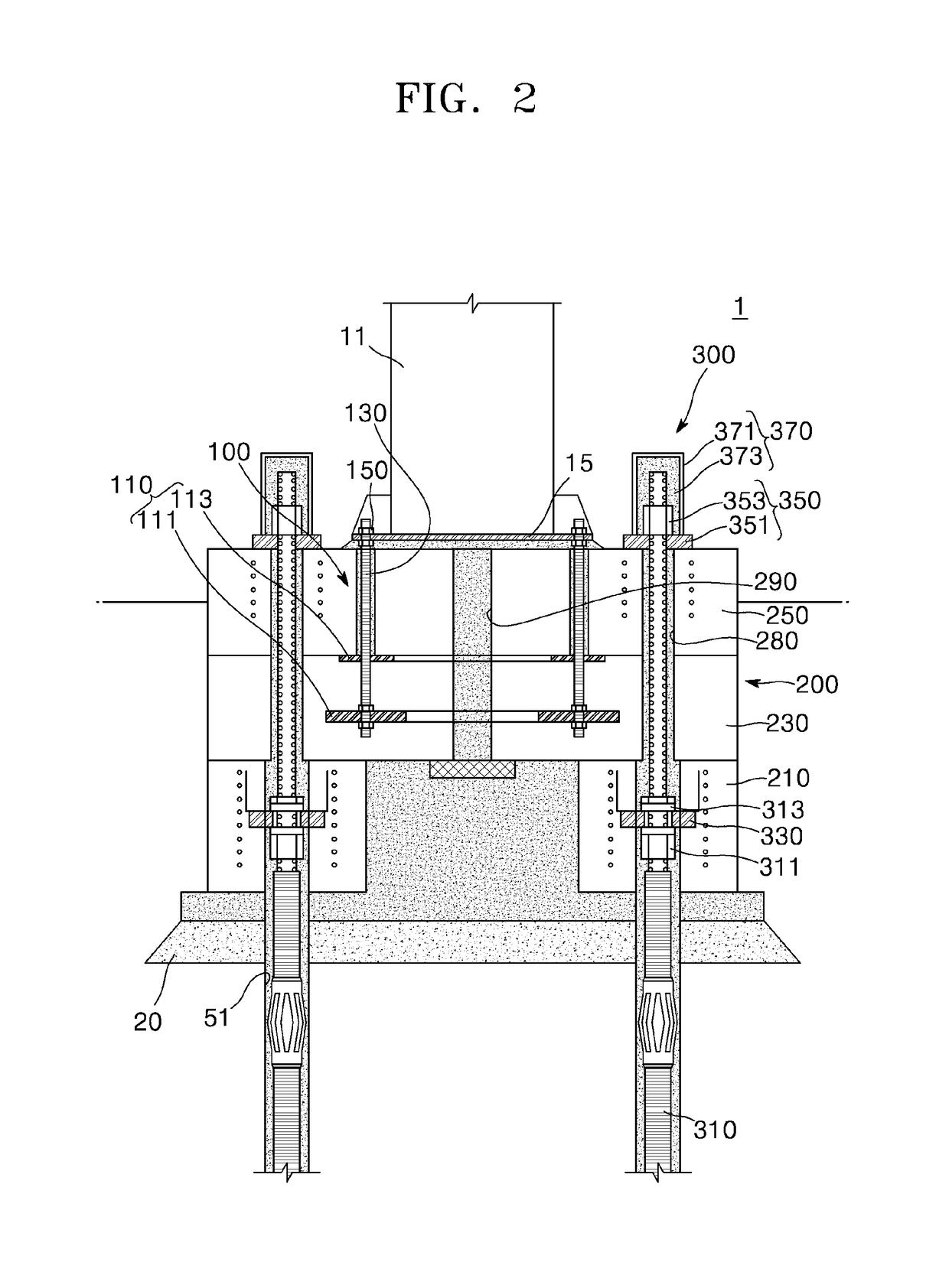 Base body of electric transmission tower using micropile