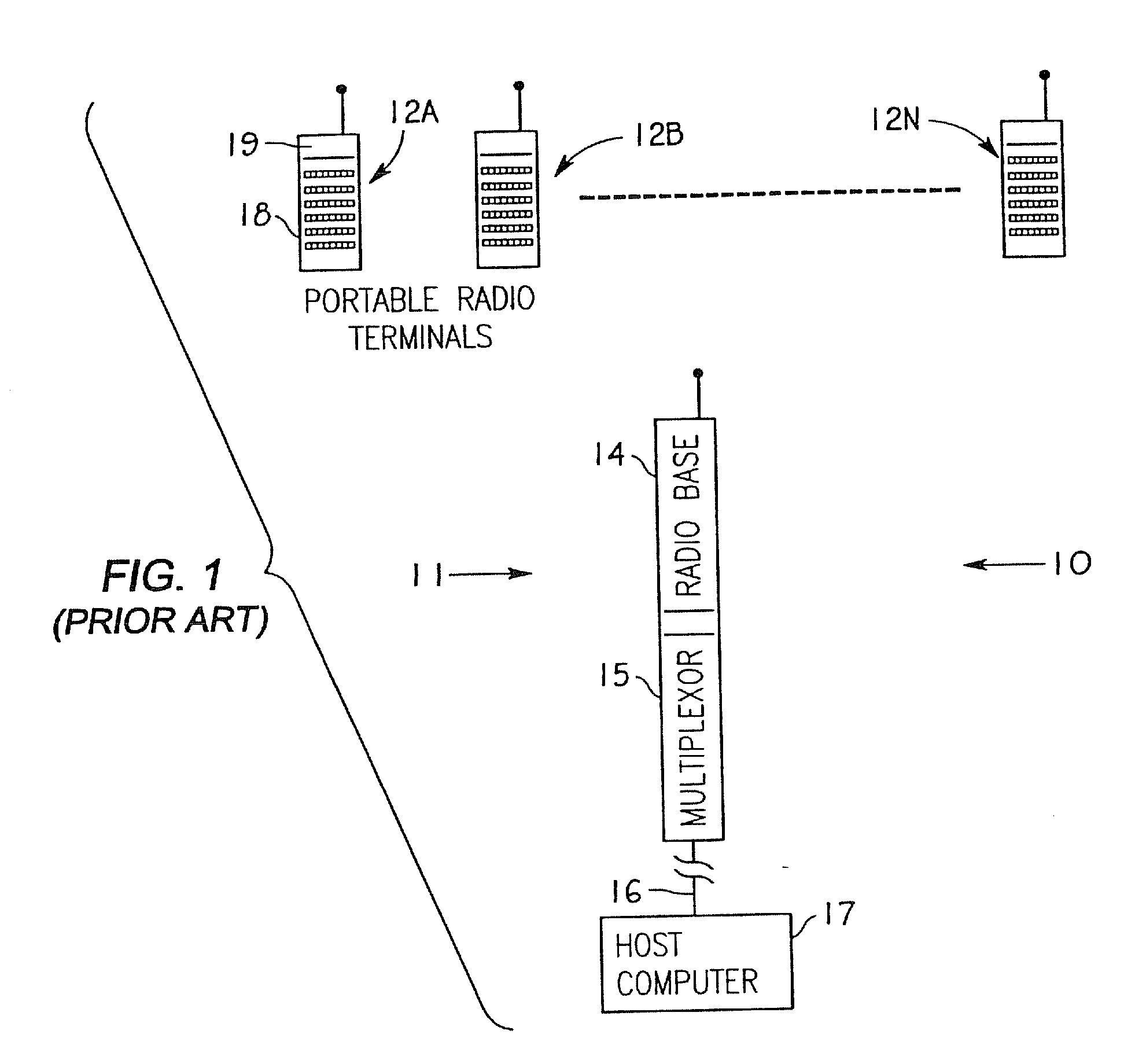 Remote radio data communication system with data rate switching