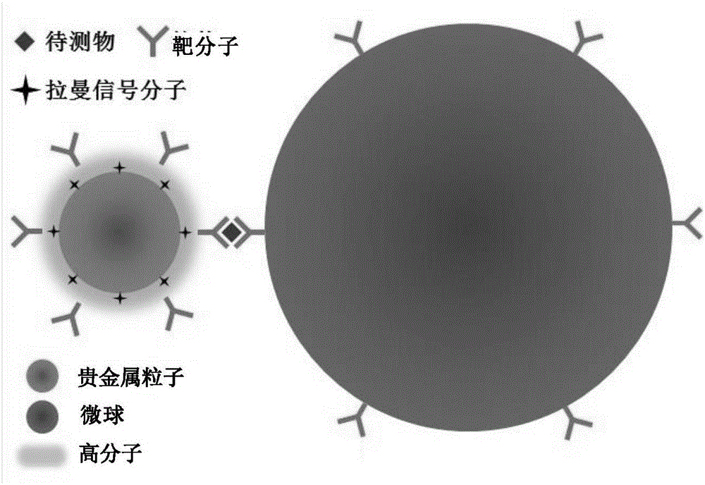 Surface enhanced Raman scattering technology-based composite material and preparation method thereof