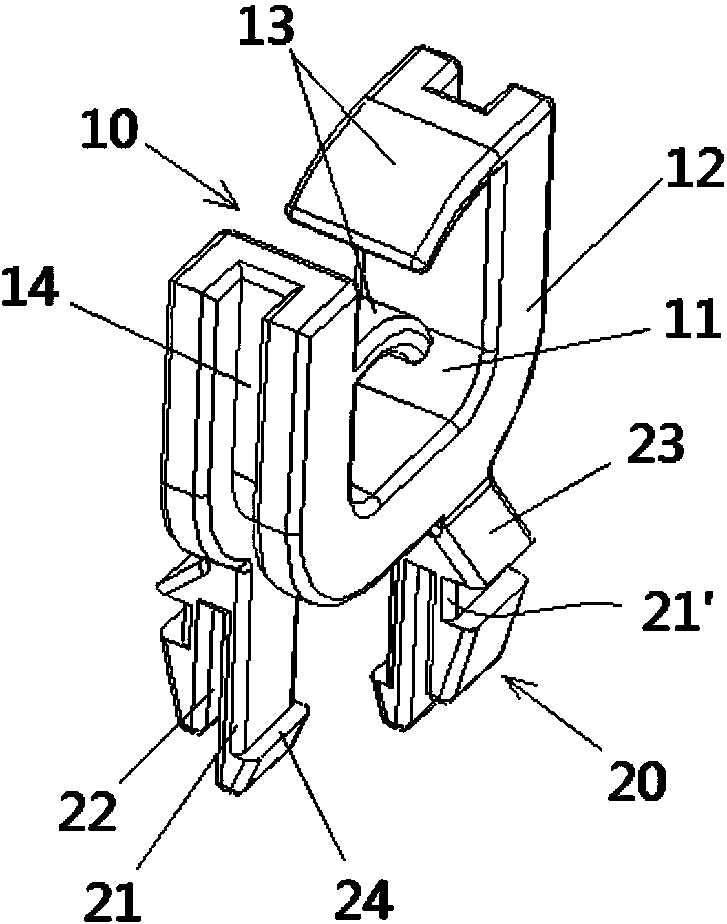 Plug-in fixing clip