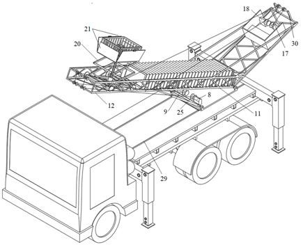 Multifunctional scaling ladder truck and working method