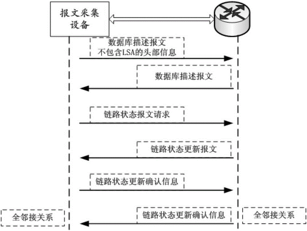 Internet protocol version 6 (IPv6) based open shortest path first (OSPF) network routing information passive collection method and system