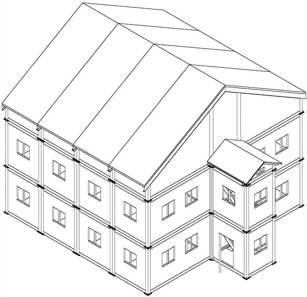 A modular low-rise assembled special-shaped column steel structure building system