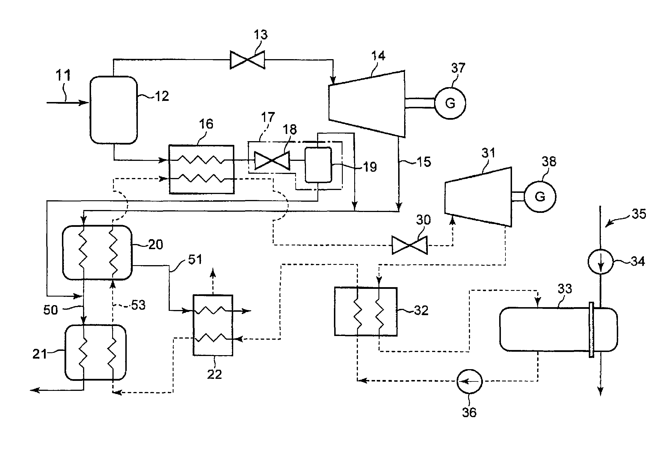 Binary power generation system