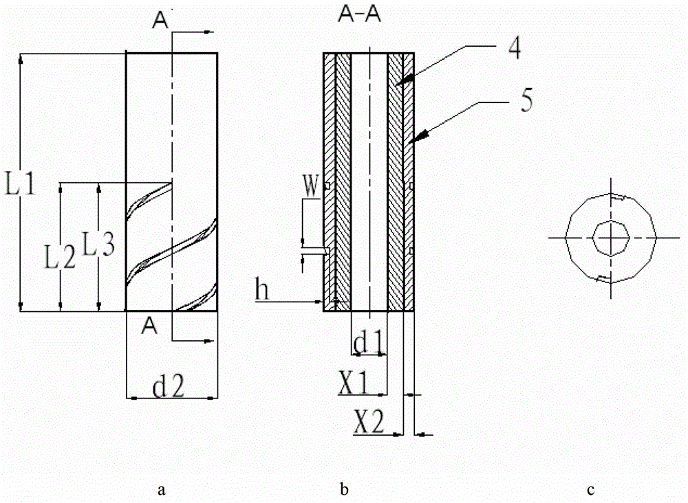 Composite material pipe applicable to spiral key connection and producing method for composite material pipe