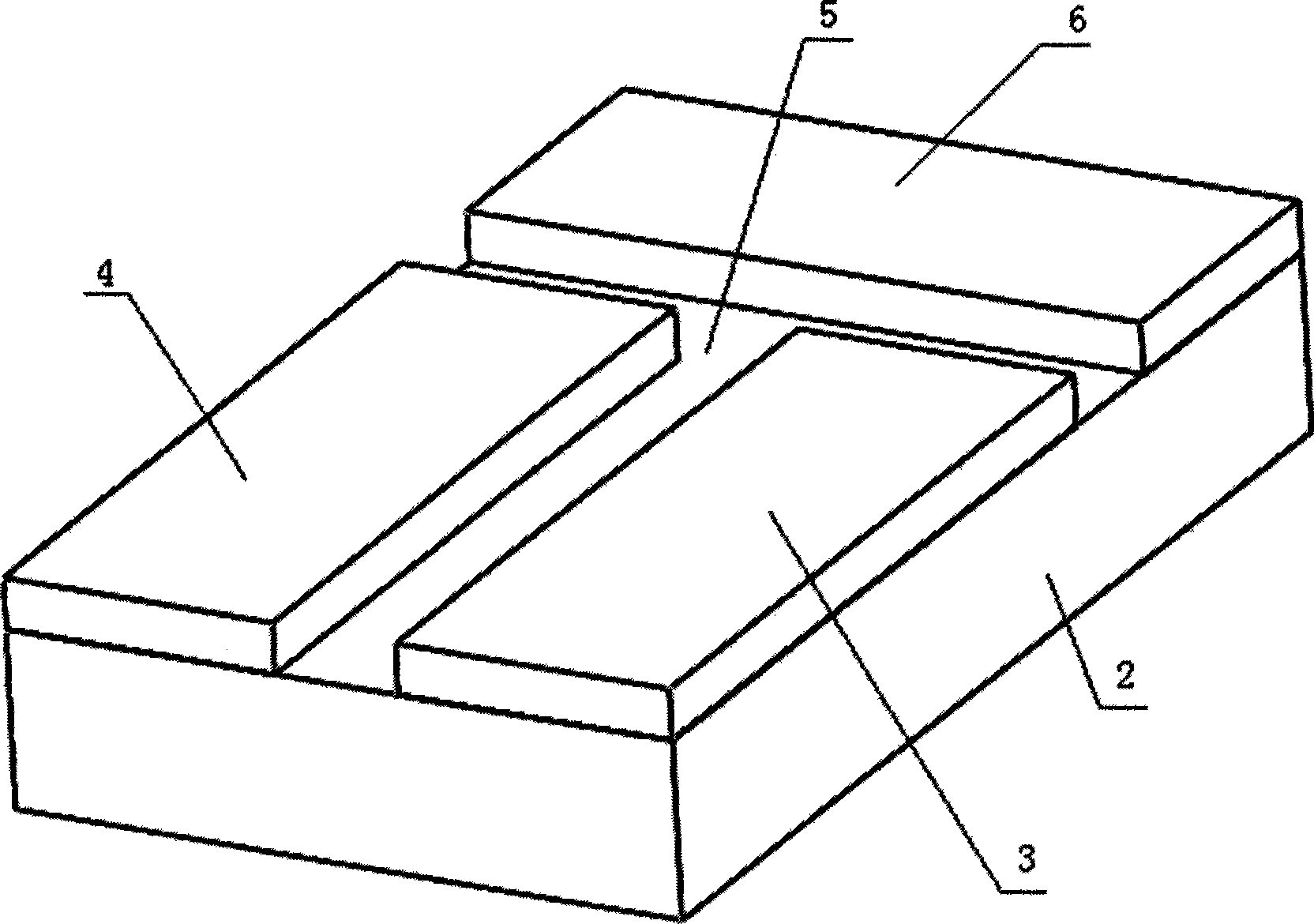 Heating type electro-chemical trace amount detection pool integrated on conductive glass