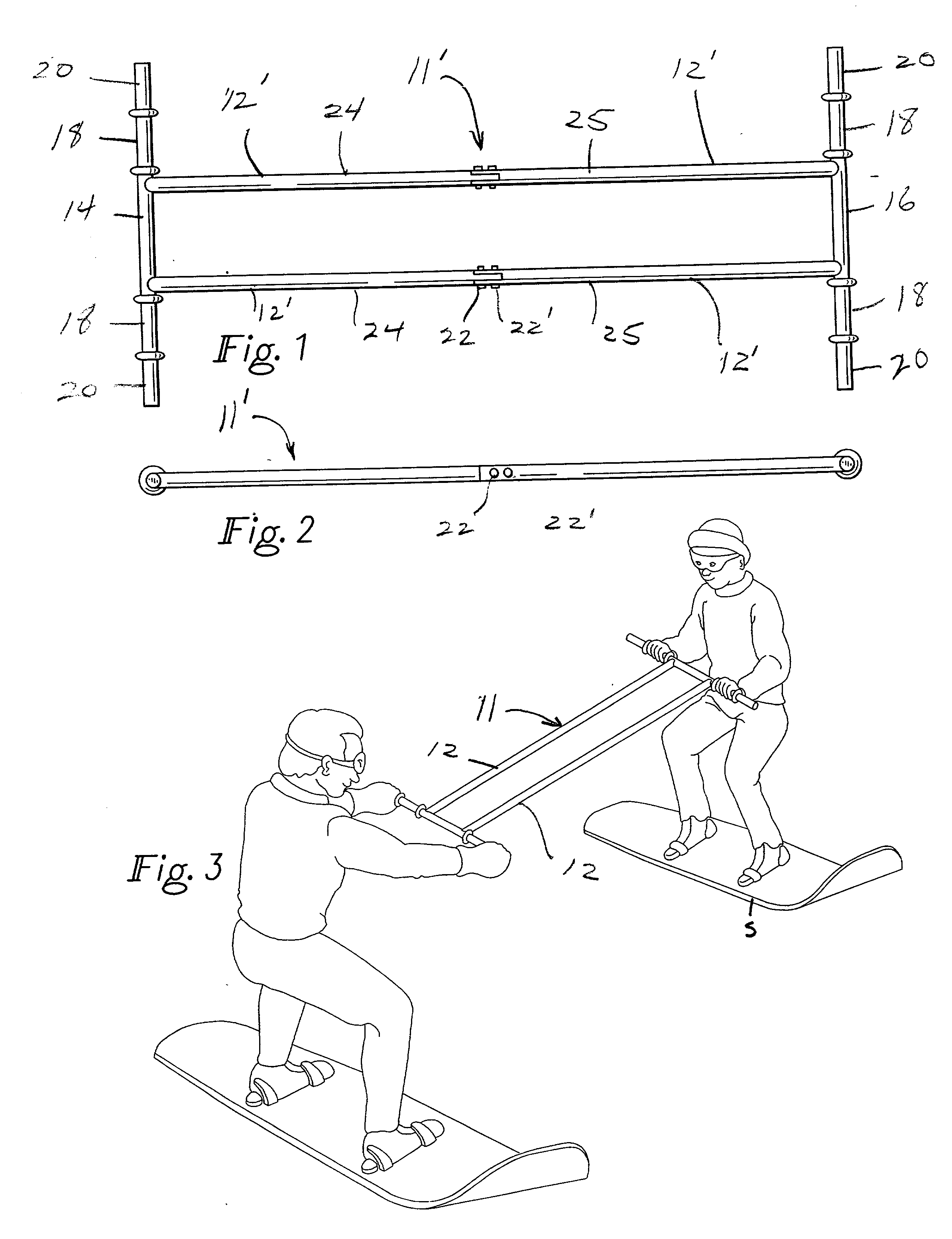 Snowboard teaching device