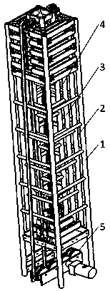 Aerial work conveying scaling ladder device