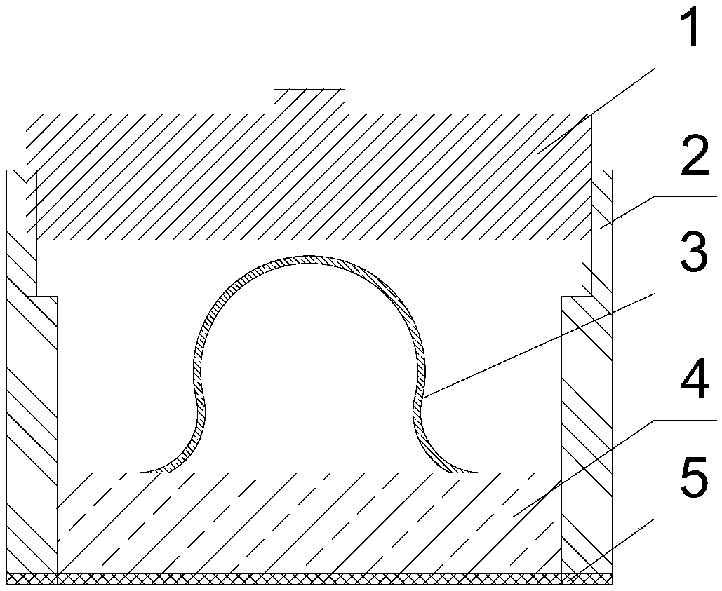 Elastic displacement compensating fixed-connection unit and deep sea multi-pressure-body combined type pressure structure