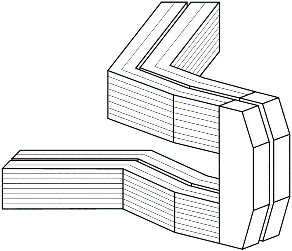 Stator bar for steam-turbine generator and internal braided wire transposition method of stator bar