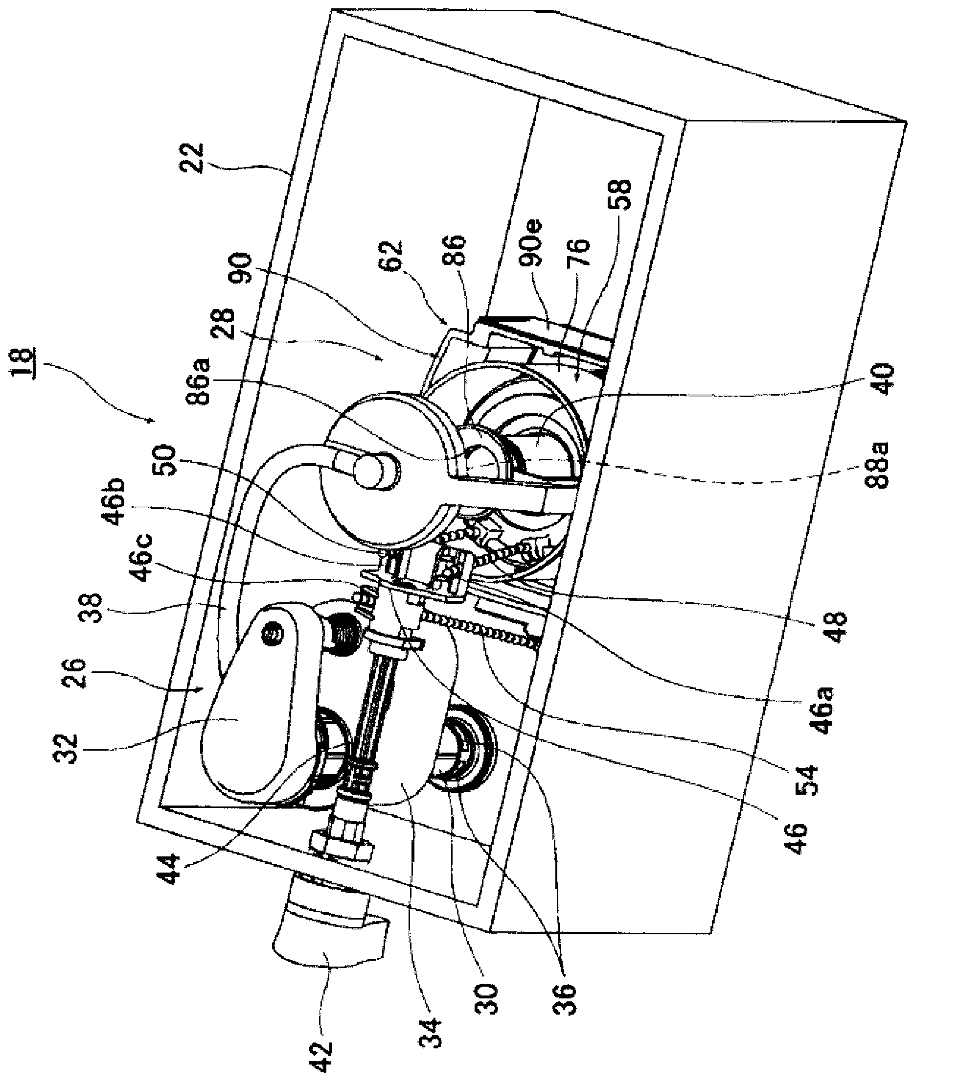 Water discharge valve device and flush water tank device with same