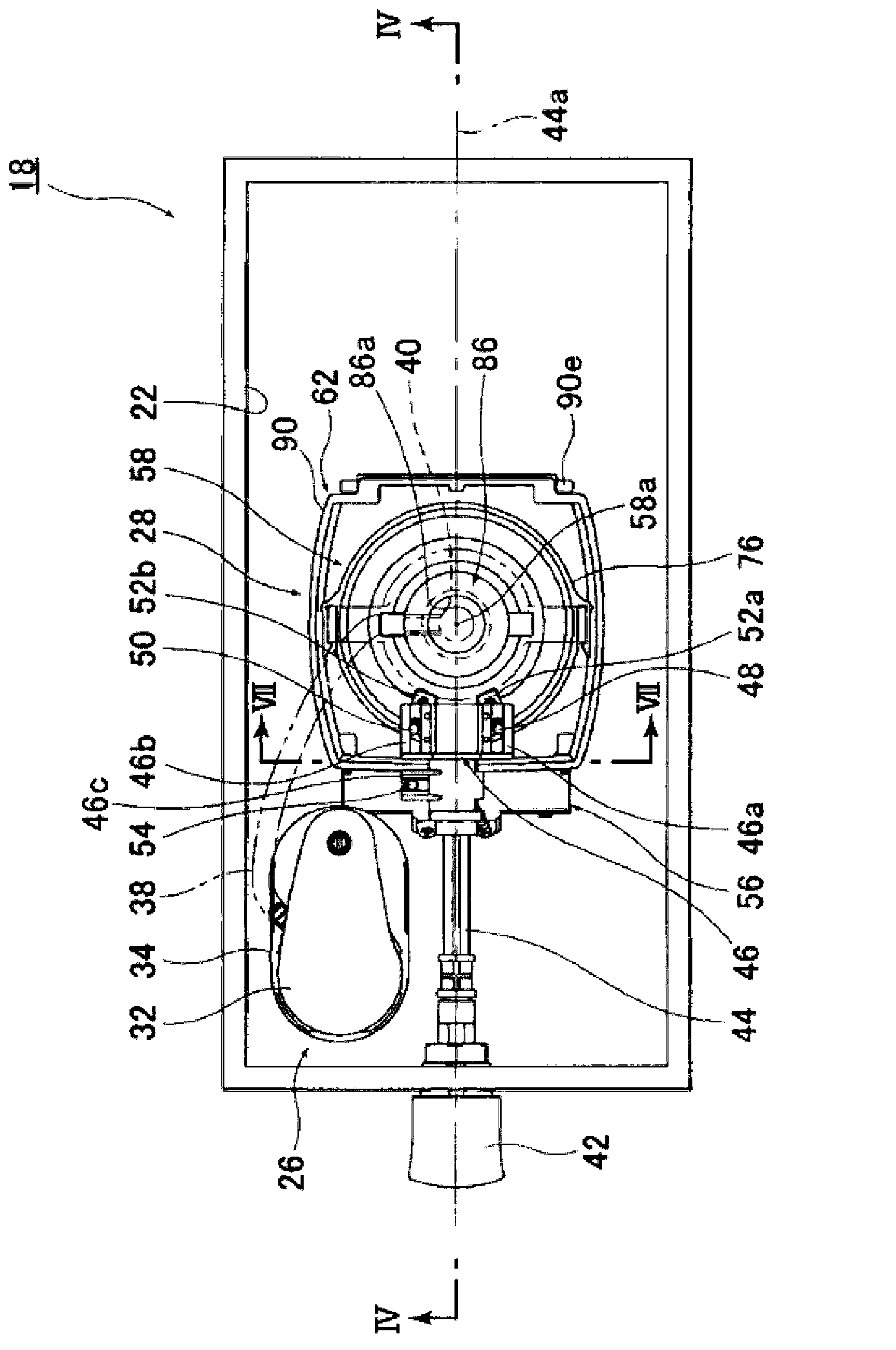 Water discharge valve device and flush water tank device with same